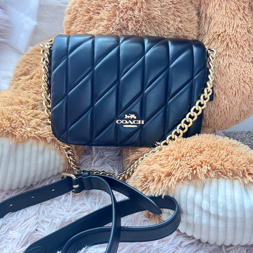 Coach Quilted Quinn Crossbody Black